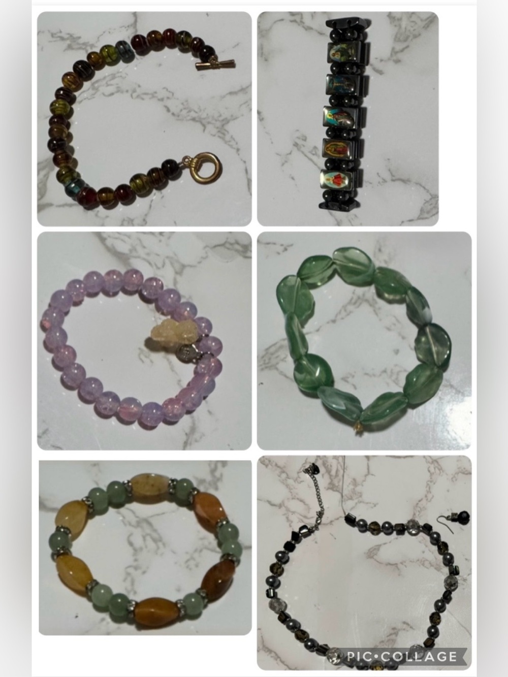 Jewelry Bracelet Lot Bundle – 6 Unique Fashion & Beaded Bracelets
